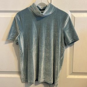 Madewell short sleeves velour top